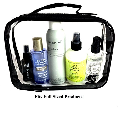 Javoedge (2 Pack Large Bag Clear Pvc Cosmetic Makeup Organizer, Travel Toiletry Bag #TOP3