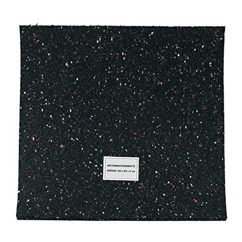 Antivibration Unterlegematte Antirutschmatte Gummimatte Schwingungsdämpfer Stellfußunterlage 60x60x2cm Waschmaschine Trockner Elektrogroßgeräte