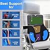 AOOHA Cuscino Lombare Ergonomico,Lombare Sedia Ufficio con Rivestimento Removibile e Lavabile,Cinghie Regolabili,Supporto Lombari in Schiuma Memory ad Alta Densità per Auto Ufficio Divano