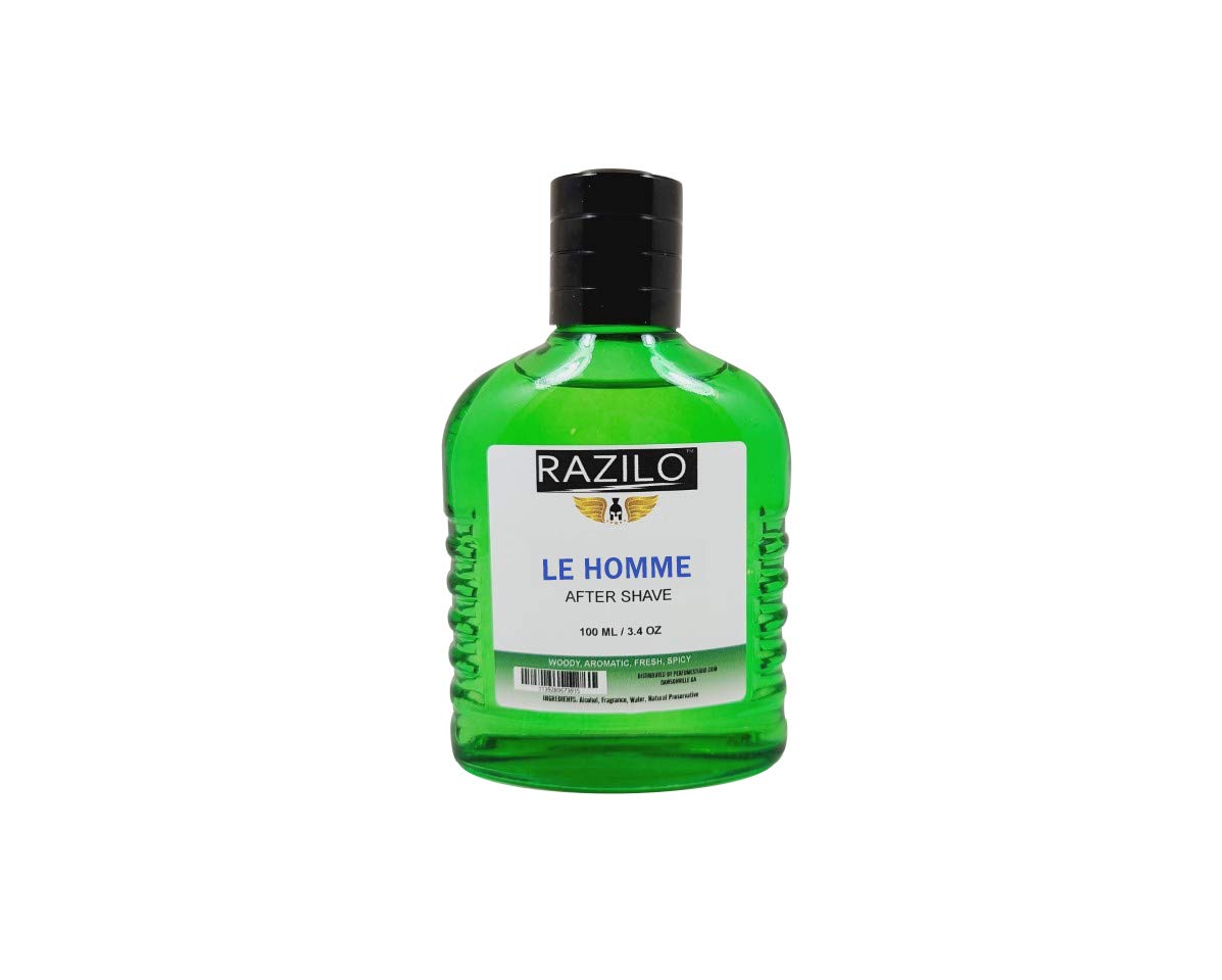After Shave Cologne for Men Splash On 3.4oz / 100ml Green Glass Bottle Green