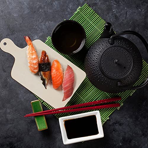 Hemoton - Tabla de Cortar Pequeña de Madera sin Acabar, con Mango, para Manualidades y Juego Creativo, Set de 6 Unidades, Ideal para Queso, Pan y Frutas miniatura 2