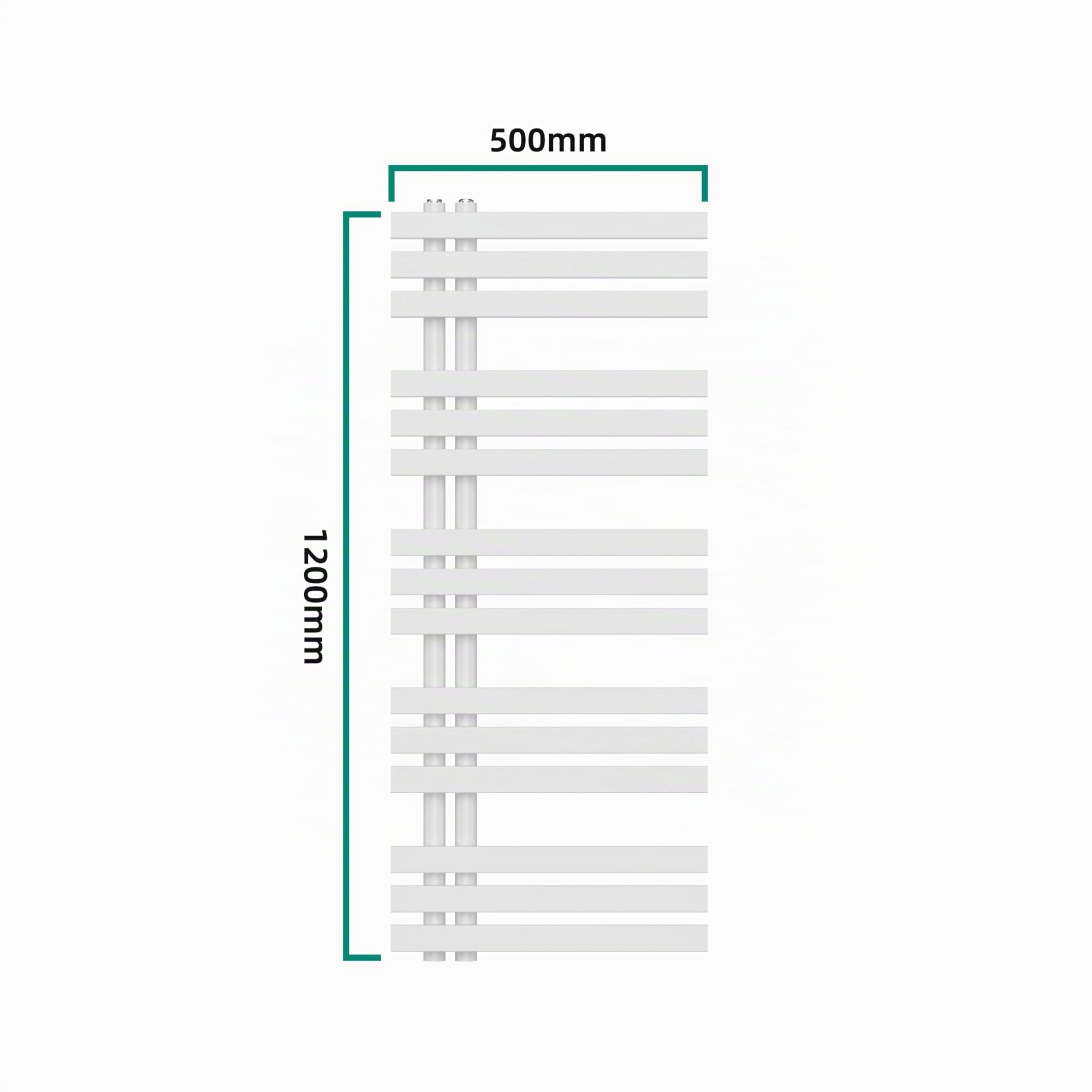 [neu.haus] Scalda Asciugamani da Parete Radiatore Scaldasalviette per Bagno Termoarredo ad Acqua Calda 120 x 50 cm - Bianco