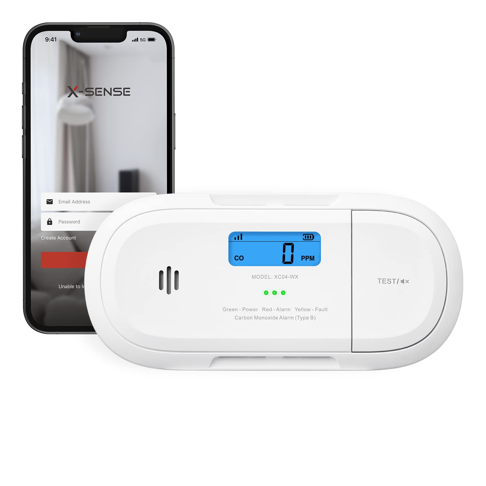 X-Sense Wi-Fi Smart Carbon Monoxide Alarm Carbon Monoxide Detector, Real-Time Push Notifications via X-Sense Home Security App, Replaceable Battery, Free-Standing Design, XC04-WX-image-25