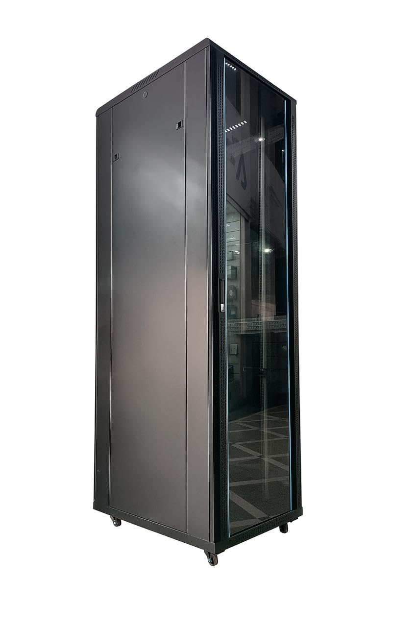 XForm Floor Stand Server Rack Cabinet 42U 600mm W x 800mm D x 2000mm H come with 1 Shelf + 4 Fan
