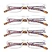 4 Pairs Reading Glasses, Blue Light Blocking Glasses, Computer Reading Glasses for Women and Men, Fashion Rectangle Eyewear Frame(4 Tortoise, +2.00 Magnification)