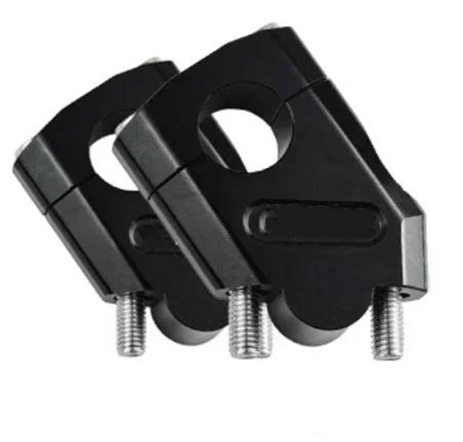 Montaje altura extensor manillar negro contra fatiga en muñecas para moto 6