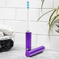 Vista 8 de Cepillo de dientes eléctrico Pop Sonic (morado) – Cepillos de dientes de viaje con batería AAA Cepillos de dientes eléctricos para niños con 2