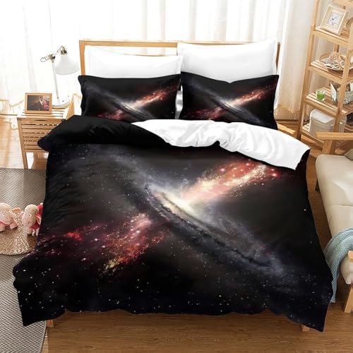 Housse de couette poisson rigolo parure de lit 3D microfibre 200x200cm pour ado