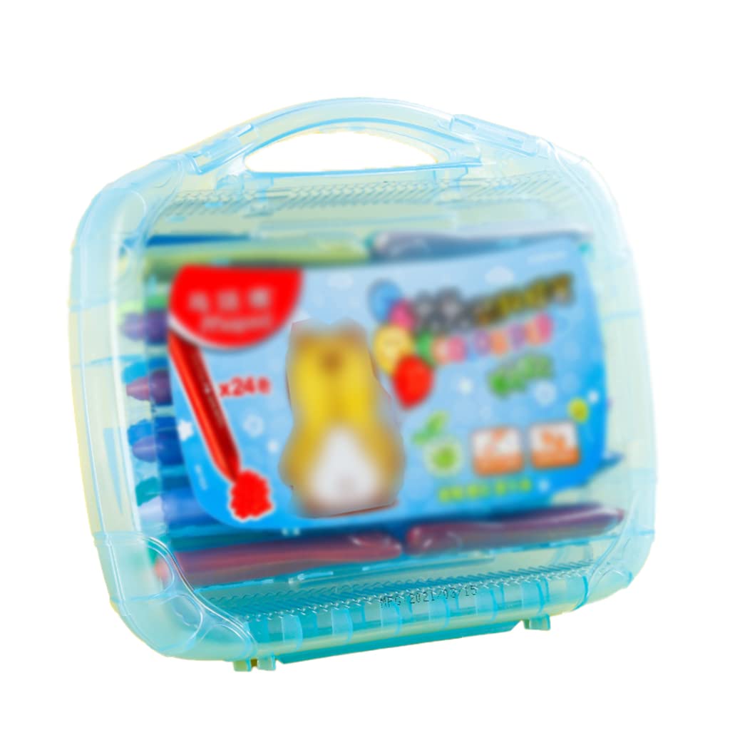 ASFD Drawing pens Plastic Crayons Can Be Washed 12 Colors 24 Children's Baby do Not Dirty Hands Triangle Oil Pastel Color Brush Colour pens