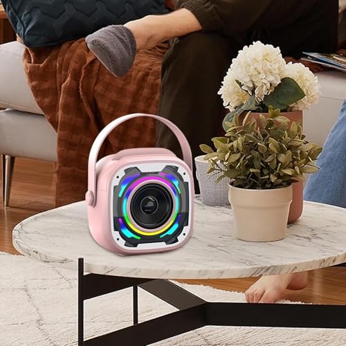 Machine à karaoké portable avec micro sans fil et caisson de basses intégré