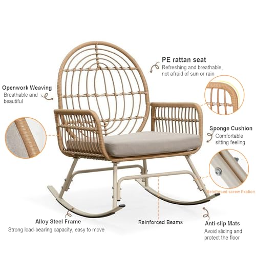 Fauteuil lounge de jardin résistant aux intempéries avec structure stable - 4