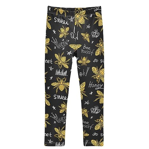 Gredecor Girls Leggings Halloween Cute Bat Stars Printed Yoga Workout Pants Dance Tights Kids Bottoms Ankle Length