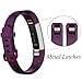 GEAK Compatible with Fitbit Alta and fitbit Alta HR Band, Soft Classic Accessories Sport Bands Compatible for Fitbit Alta HR/Fitbit Ace,Small,Black Gray Plum