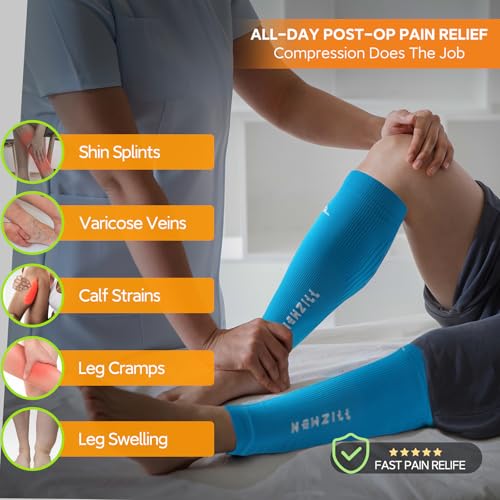 Image of NEWZILL Compression Calf Sleeves (20-30mmHg) for Men & Women Perfect Option to Compression Socks for Running Travel Nursing