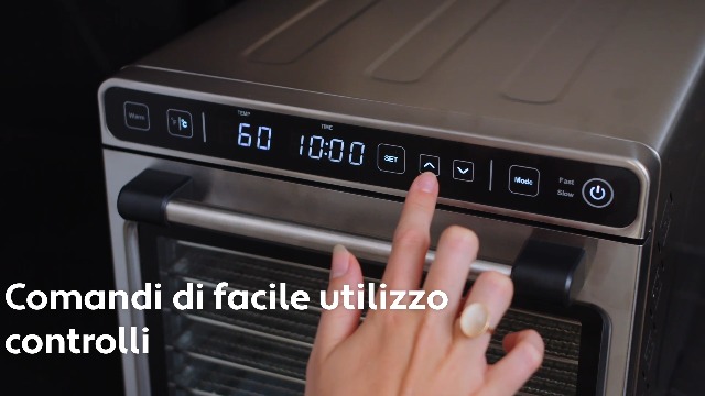 Essiccatore Alimentare Vita5 Con 6 Vassoi Acciaio - Timer 24h, Temperatura Regolabile 35-75°C