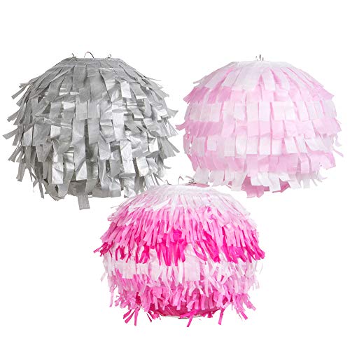 9 Pom Pom Dekoration Papier Farbwahl DIY Hochzeit Papierkugeln 25 15 10cm pompom