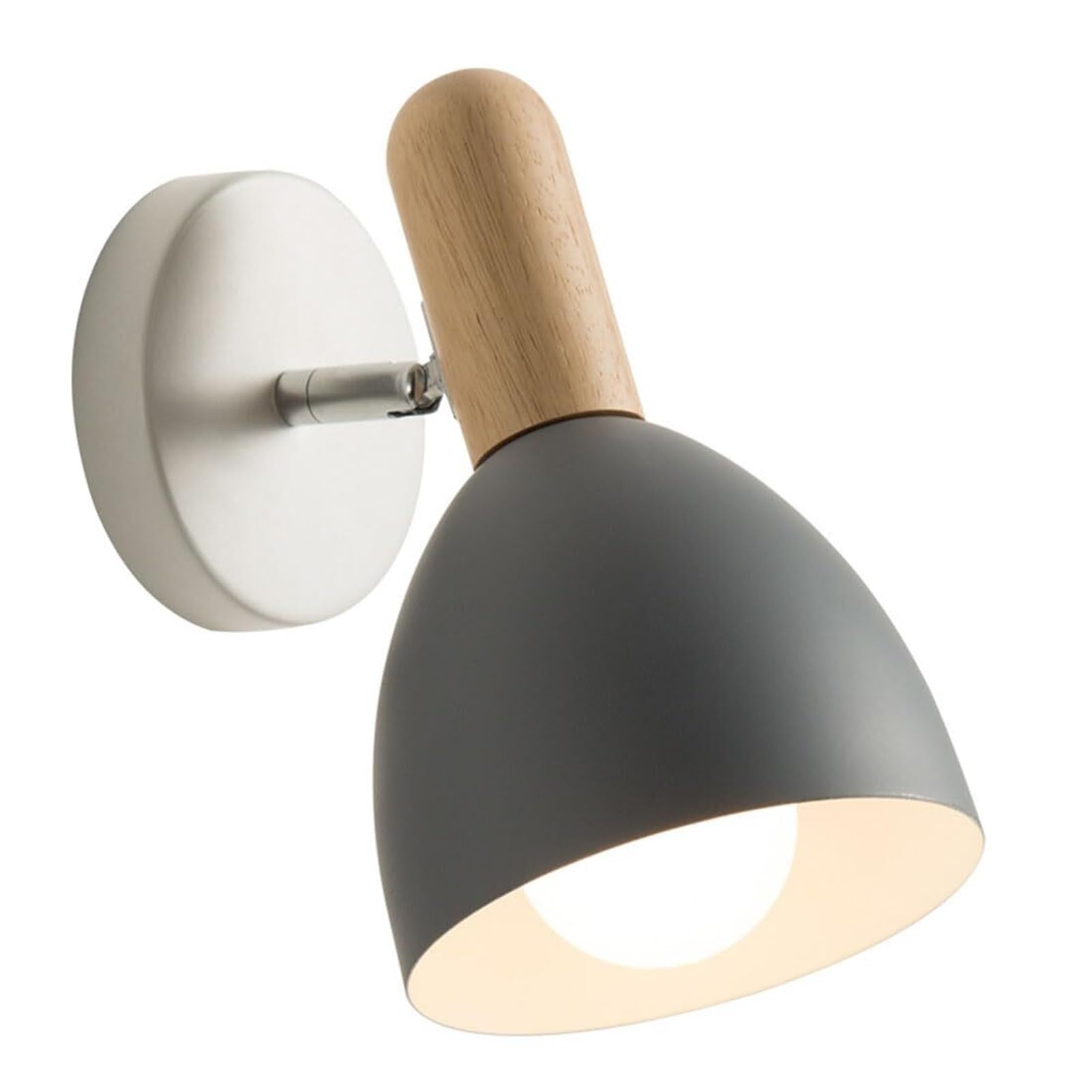HUAYUSEDF Nordic Adjustable Macaron Wall Sconce Creative for Bedroom Kitchen Living Room Aisle Children(Grey)