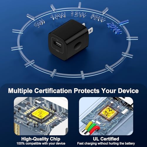 USB Charger Block Fast Charging with 6FT USB Type C Cable Fast Charging Cord for Samsung Galaxy S25 Ultra/S24/S23/S22,iPhone 16/15 Pro Mx