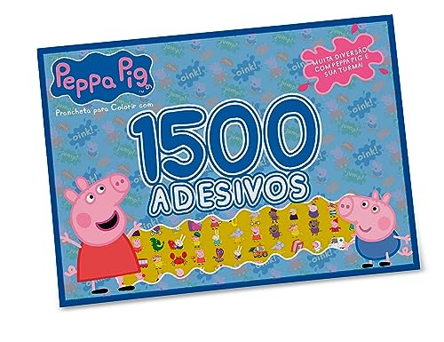 Peppa Pig - Prancheta para colorir com 1500 adesivos: Muita diversão com a Peppa Pig e sua turma!