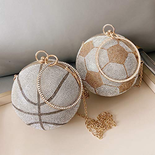 KESYOO Bolsa Redonda Embreagem Bola Bolsa Em Formato de Basquete Feminino Carteira de Pulso Com Alça