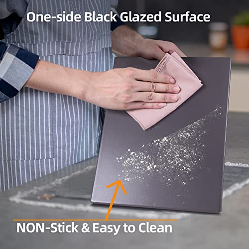 Pizza Stone For Oven Grill, Ohuhu 15X12 Inch Large Baking Stone With Glazed Surface Thermal Shock Resistant & Bamboo Pizza Peel Paddle, Bbq Cooking Stones For Grilling Pies Pastry Bread Crust Pizza #TOP2