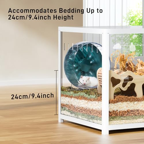 Image of BUCATSTATE Hamster Cage 2.0, Large Hamster Enclosure (39in, White)