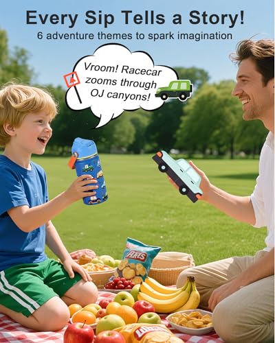 Botella de Agua para Niños 14oz, Termo Aislado para Niños de Acero Inoxidable miniatura 5