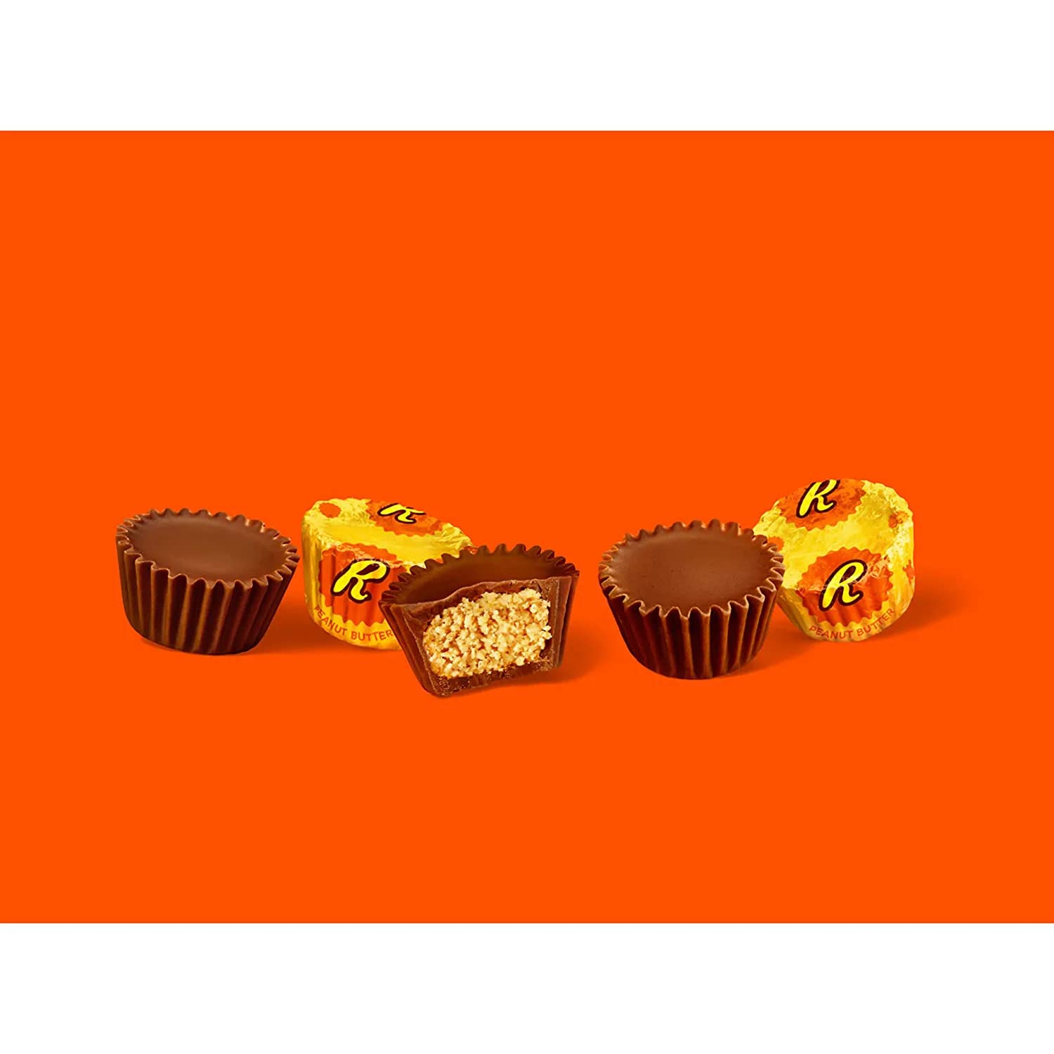 CHAIN & JO SWEETS REESESMiniatures Milk Chocolate and Peanut Butter Cups Candy, Gluten Free, Individually Wrapped, 5LB Bulk Party Pack (5 Pounds) 80.0 Ounce