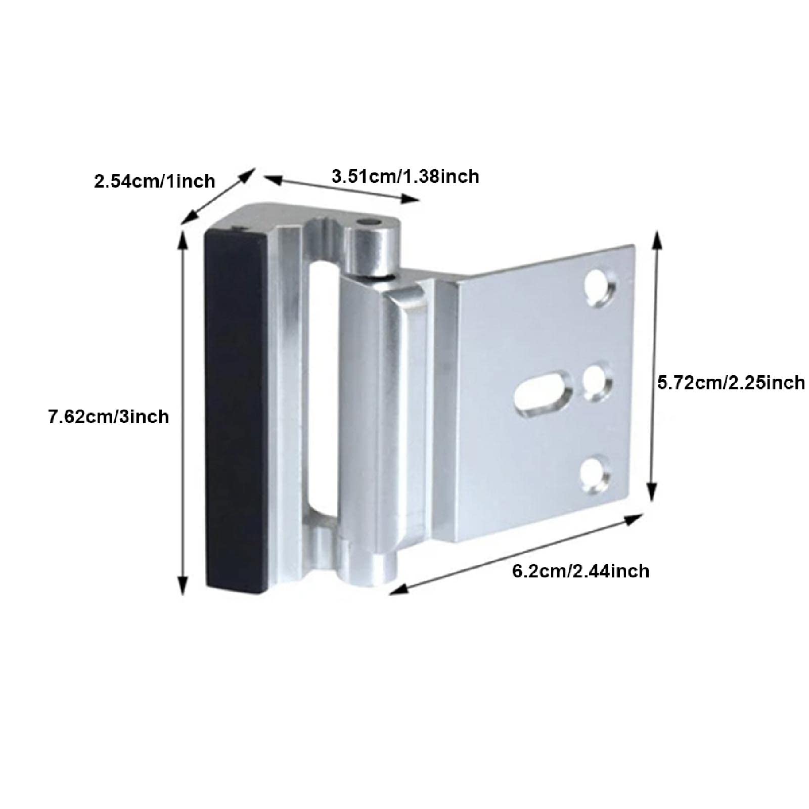 Cerradura de puerta de seguridad, Cerradura de refuerzo de puerta a prueba de niños de aleación de aluminio, Cerradura de puerta de seguridad nocturna Cerradura de puerta de seguridad 3PCS