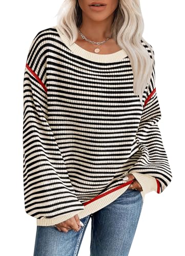 Soesdemo Oversized Sweaters for Women Off The Shoulder Long Sleeve Knitted Pullover Sweaters...