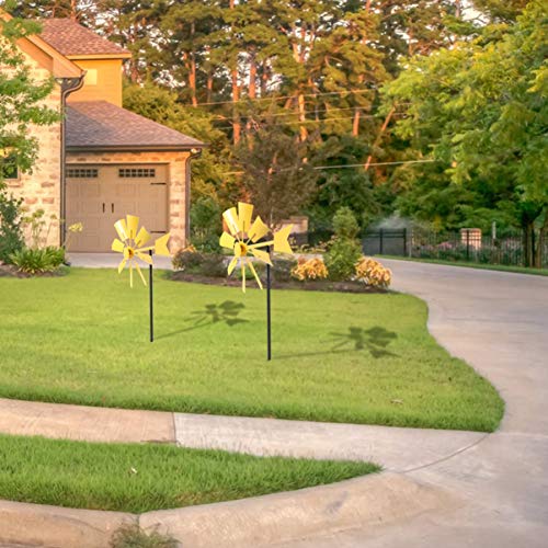 Hemoton Cata-Ventos de Jardim Cata-Ventos de Gramado Moinho de Vento de Metal Cata-Vento para Festa