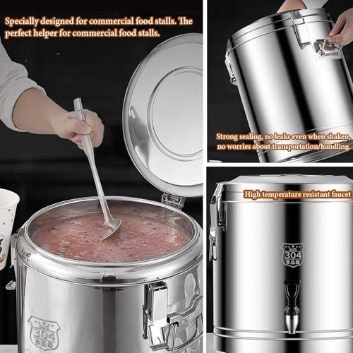 Olla de sopa aislada y barril térmico de acero inoxidable de 10L a 100L 4