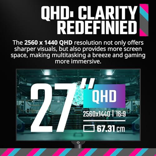Image of Cooler Master Tempest GZ2711 27 inch OLED 2K 144Hz|240Hz QHD 2560 x 1440 PC Monitor, 0.03ms (MPRT), HDR10, DCR, FreeSync Premium, DP1.4 * 2, HDMI 2.1 * 2, USB B*1, USB A*2, USB C*1