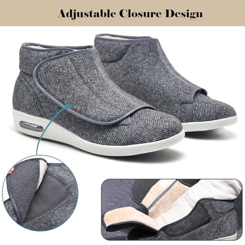 Adjustable Diabetic Shoes, Easy Close Walking Trainers, Extra Wide Width Shoes, for Swollen Feet, Edema Boots Slippers, Comfort Footwear4