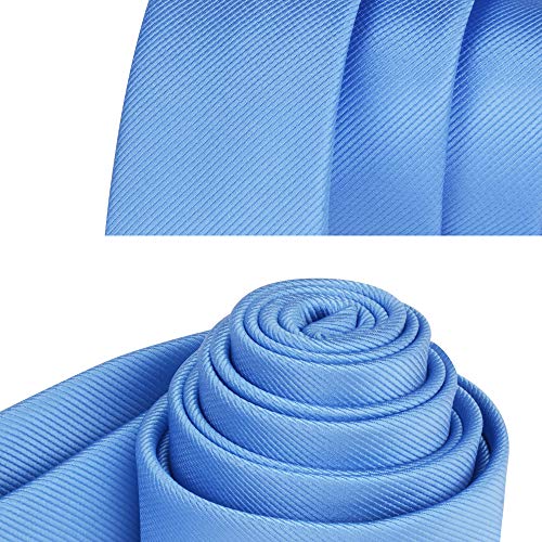 GUSLESON Cravatta sottile da uomo in tinta unita