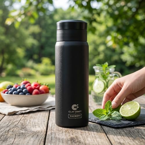 Image of CLAY CRAFT VACBOTT Legend Apex Double Wall|18 Hours Hot and 24 Hours Cold Vacuum Insulated Flask 550ml, 1Pcs, Steel Bottles for Travelling|BPA-Free|Leak Proof|BIS Certified|1Year Limited Warranty