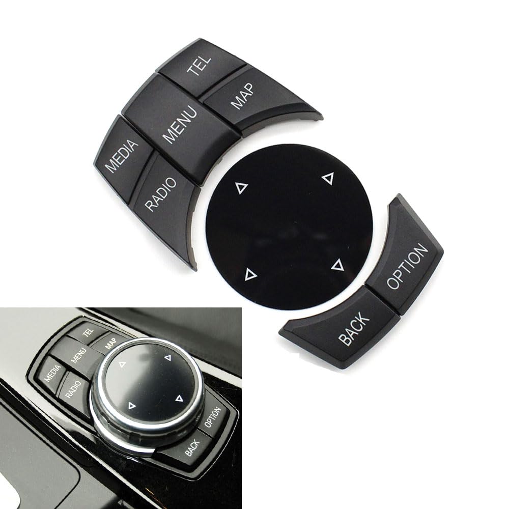 6PCS CIC iDrive Multimedia Control Button Cover Set for BMW