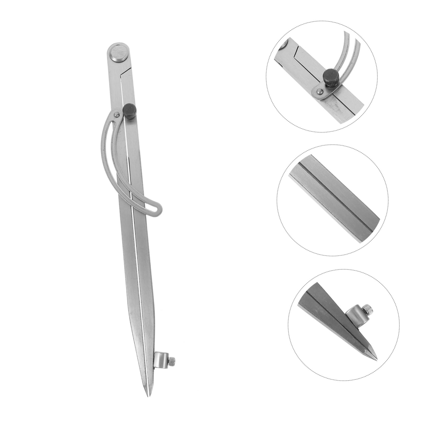 Uonlytech Präzisions Teilzirkel aus Eisen Silber Tragbar Hohe Genauigkeit für Schule und Zuhause Robust und Knickfest