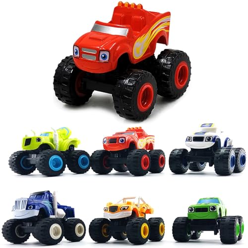 BEYOND MS Pack de 6 Juguetes y Las máquinas de Monstruos, Trucks Juguetes para niños de cumpleaños de Camiones de Juguete, niños y niñas