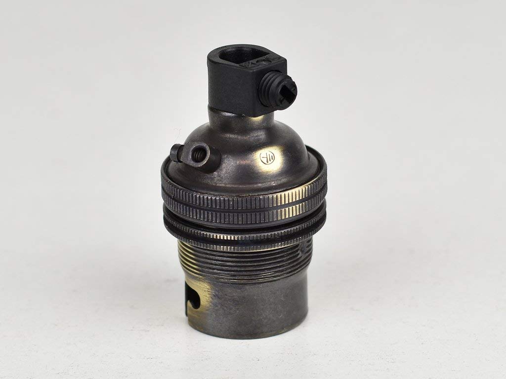 B22 Brass Bulb Lamp Holder | Bayonet Cap | Brushed Antique