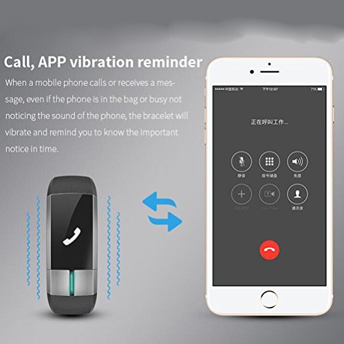L@YC Smart Bracelet Hand Ring Health Movement Bluetooth Fitness Tracker Monitoring Heart Rate and Blood Pressure Electrocardiogram with Android and iOS Phone, Green