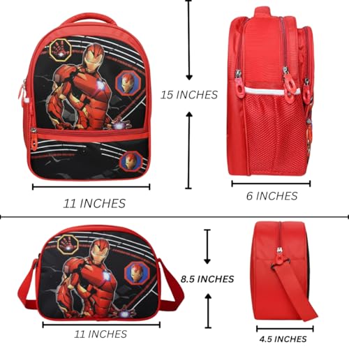 Image of Stylbase Waterproof School Bag with lunch bag combo for Boys and Girls Kids Bag with tiffin cover - Backpack Bag for Travelling for 5-7 Years 15 Inches