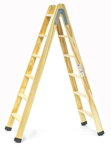 Escalera de madera 6 peldaños