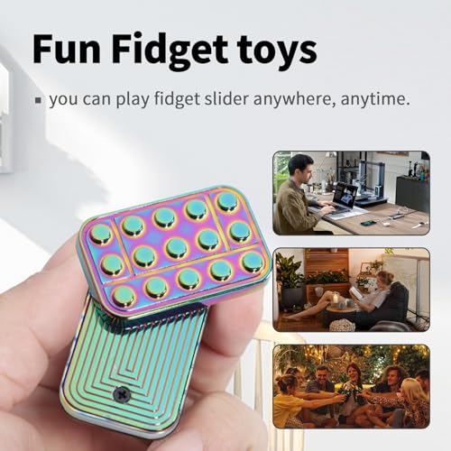 Image of Fidget Toys Adults Metal Fidget Slider Magnetic EDC Haptic Fidget Toys for Adults