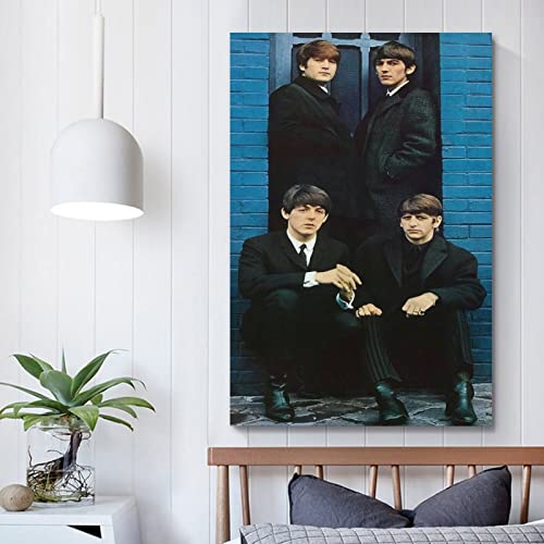 Poster décoratif sur toile pour chambre à coucher et chambre à coucher des Beatles (40 x 60 cm) - Les Beatles, Paul McCartney, John Lennon, RIngo Starr, George Harrison Poster décoratif sur toile pour chambre à coucher et chambre à coucher des Beatles (40 x 60 cm) – Image 6