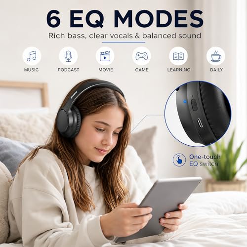 Auriculares inalámbricos MIDOLA con 68h de batería y 6 modos EQ 4