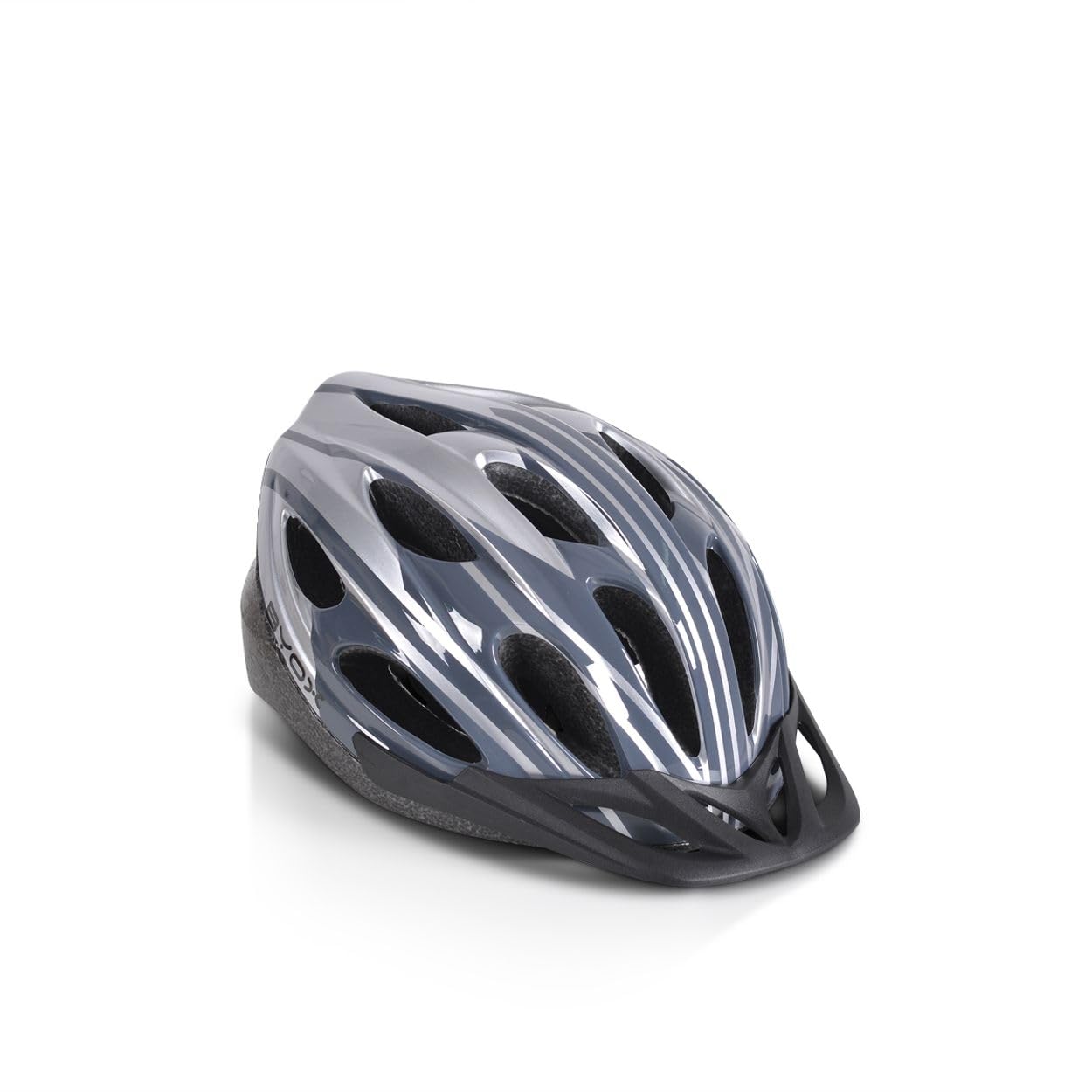 Kinder Schutzhelm Y02, 17 Löcher, Größe M, einstellbar 54-58 cm, LED-Licht grau