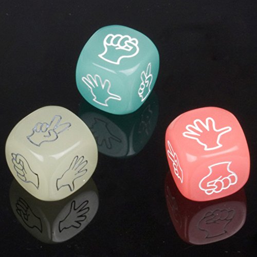 Fenghong Luminoso Piedra-Papel-Tijeras Dados, Escorpión Tallado Adivinanzas Boxeo Escorpión Juego Dados Divertido Inicio Ktv Juegos Aleatorio