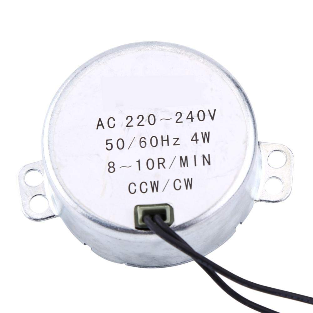 Drehbar Synchronmotor 50/60Hz Frequenz AC 220~240V Getriebemotor CW/CCW 4W Mikrowelle (8-10RPM)