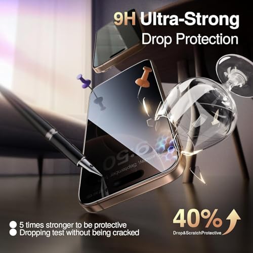 Image of Mr.Shield PRO-GLAZ Privacy Tempered Glass Screen Protector Guard Compatible For iPhone 17 Air - 1 Pack